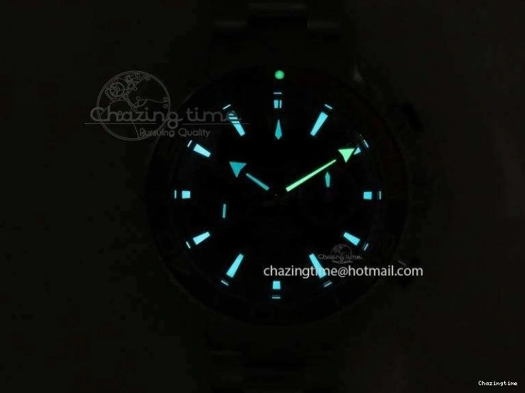 0413 Sustainable Planet Ocean Master Chronometer Chrono SS OM 1:1 Best Edition Black Dial On SS Bracelet A 8179